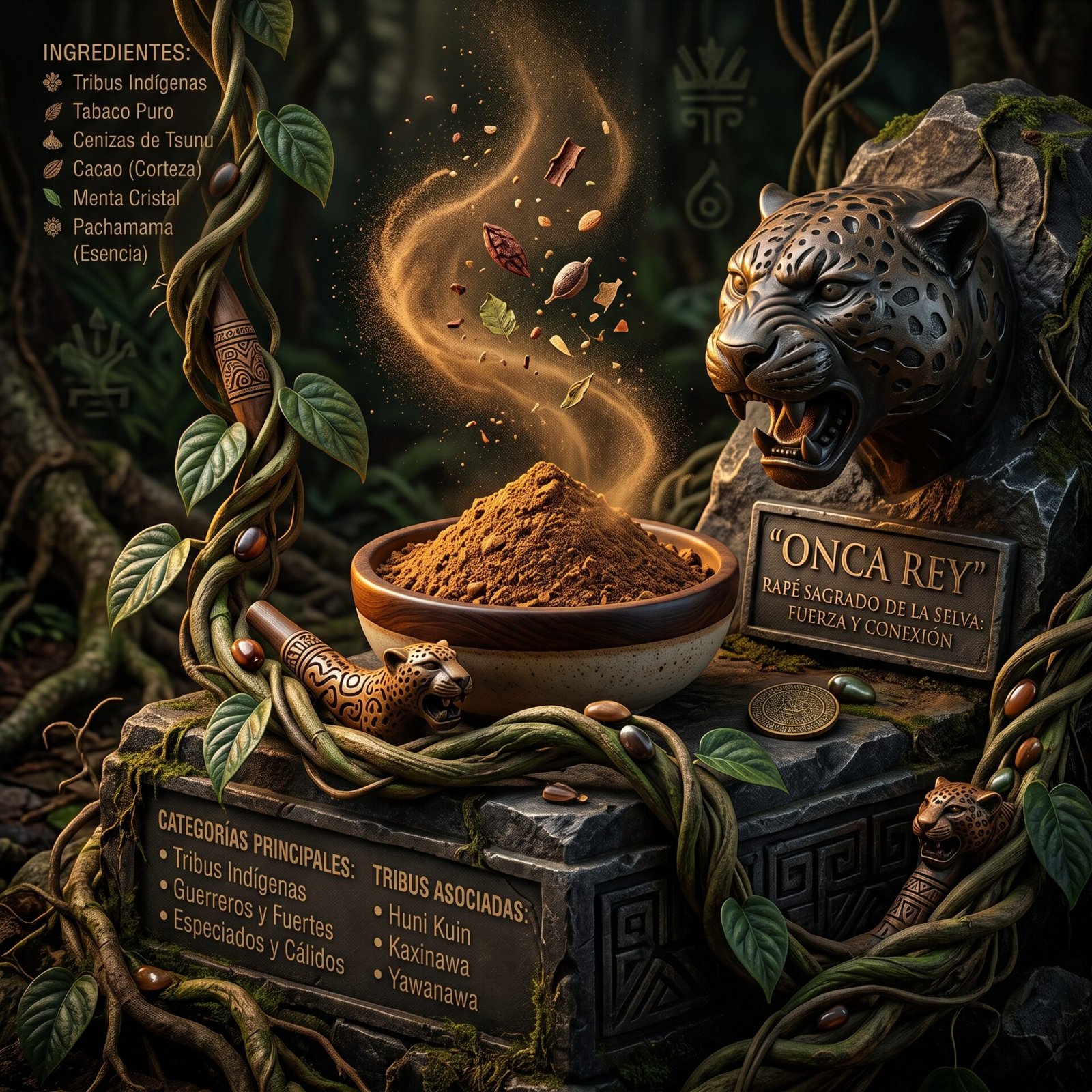 Rapé Snuff Hapé - Warriors &Amp; Strong [Power] / 5Gr To 4Kg / - (High Intensity) - Powerful Grounding Medicine 100% Native To The Amazonian