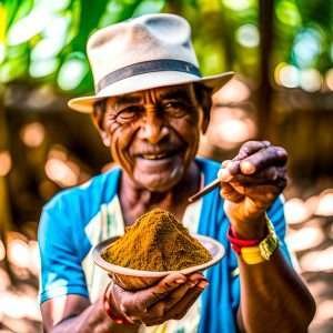 RAPÉ SNUFF * CACAO (FROM BRAZIL) / 5gr at 100gr / - 100 % made by Natives Amazon Tribes