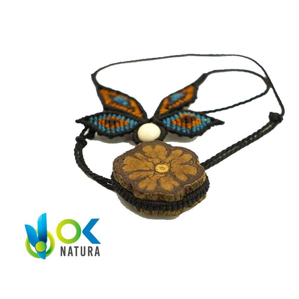 Collar De Ayahuasca Con Chacruna - Hecho A Mano Con Ayahuasca Pieza, Original Y Único Artículo Da