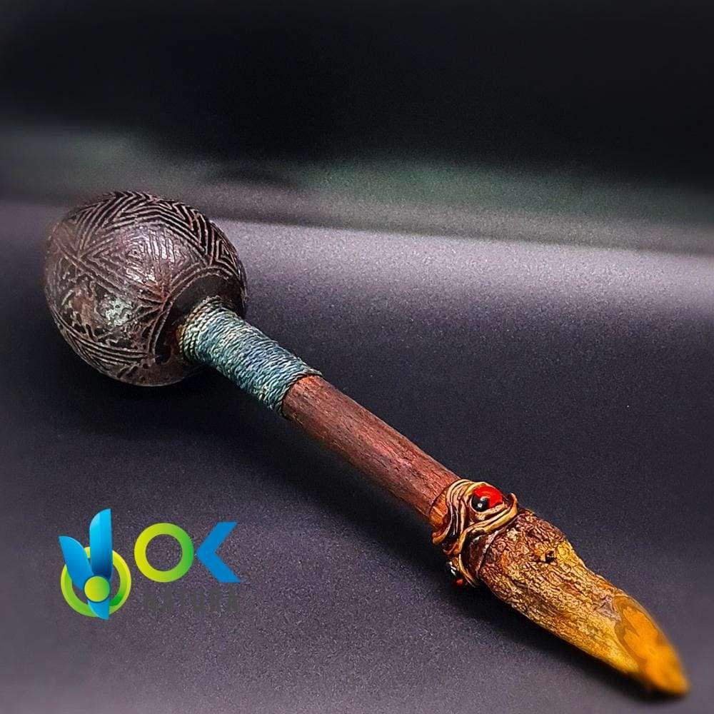 Maraca Sound Mystical Large - Fabrication Artisanale De Wingo, Ayahuasca Et Chambira, Article Original Pour